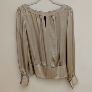Beige silk blouse